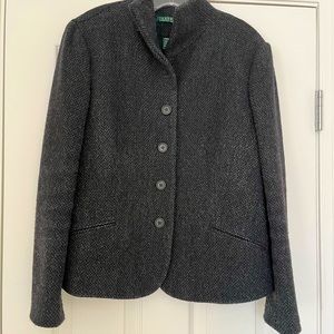 Ralph Lauren size 14 charcoal tweed jacket